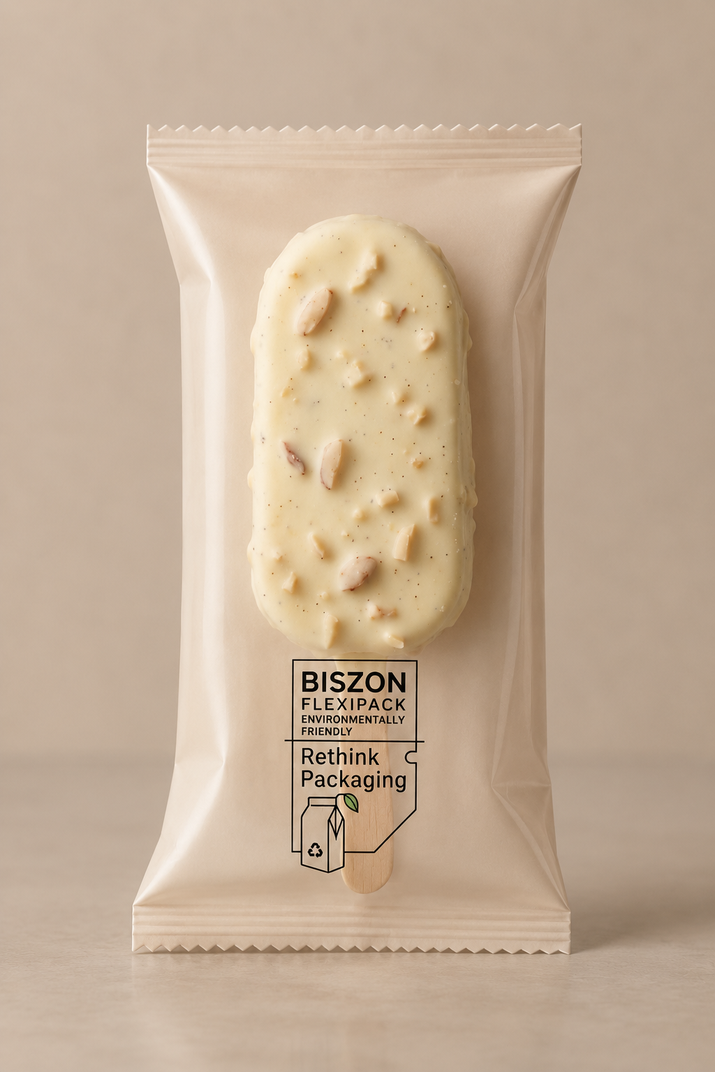 Ice cream in pillow pack
